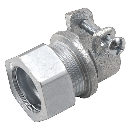 EMT Coupling, 1/2 in x 3/8 in, Squeeze, Iron, Plain, Gray MPN:1941