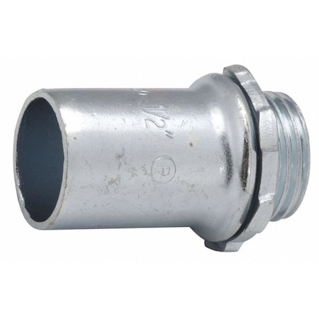 EMT Grounding Connector, 1/2 in, Steel, Zinc Plated MPN:1972