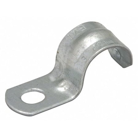 One Hole Strap, Conduit; EMT; Pipe Use, 3/4 in, Steel, Plain MPN:2083