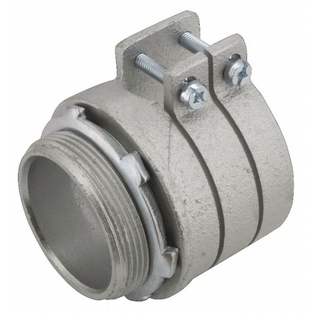 AC/MC Grounding Connector, 3 in, Push-On, Malleable Iron, Electro Zinc Plated MPN:2112