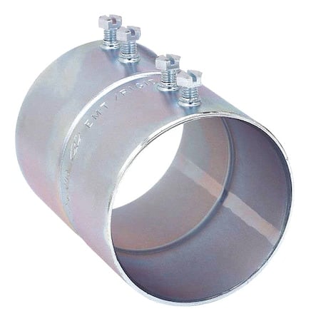 EMT/IMC Coupling, 3 in, Set Screw, Steel, Zinc Plated, Gray MPN:2152