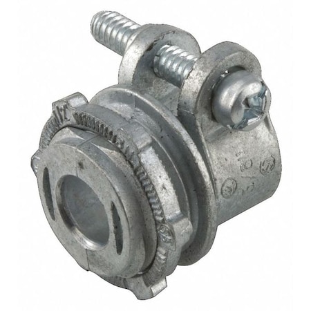 Conduit Fitting Grounding Connector, 1 in, Push-On, Zinc Alloy, Gray MPN:2194