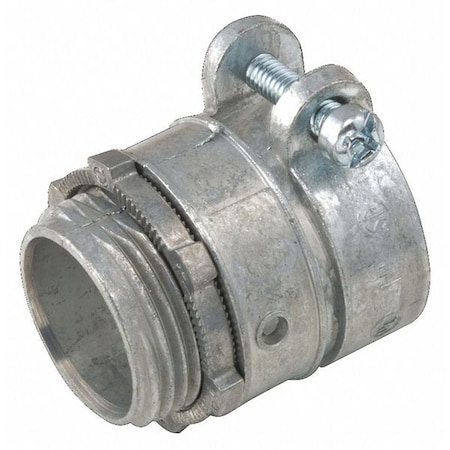 Conduit Fitting Grounding Connector, 2 in, Push-On, Zinc Alloy, Gray MPN:2198