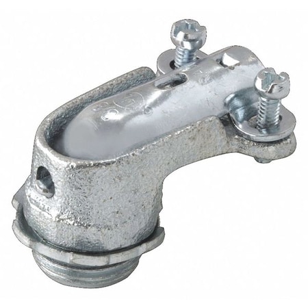 AC/MC Connector, 2 in, Push-On, Malleable Iron, Electro Zinc Plated MPN:2208