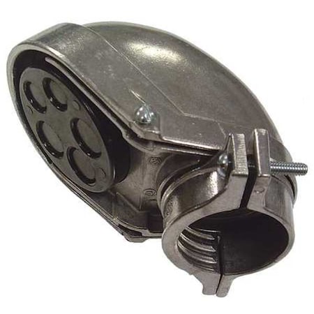 EMT/IMC Cap, 1/2 in, Snap-On, Aluminum, Plain, Natural MPN:2402