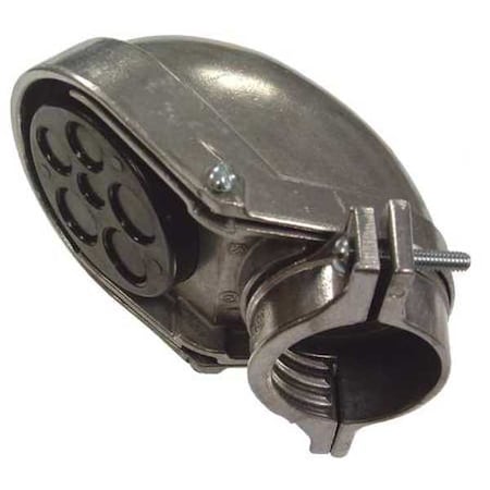EMT/IMC Cap, 1-1/2 in, Snap-On, Aluminum, Plain, Natural MPN:2406