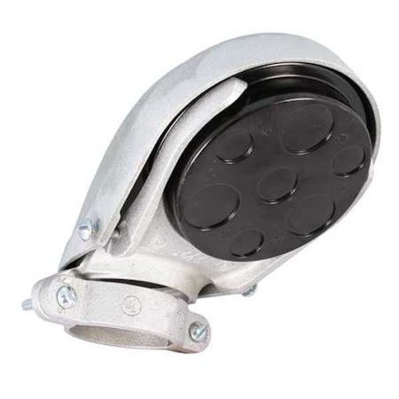EMT/IMC Cap, 3 in, Snap-On, Aluminum, Plain, Natural MPN:2412