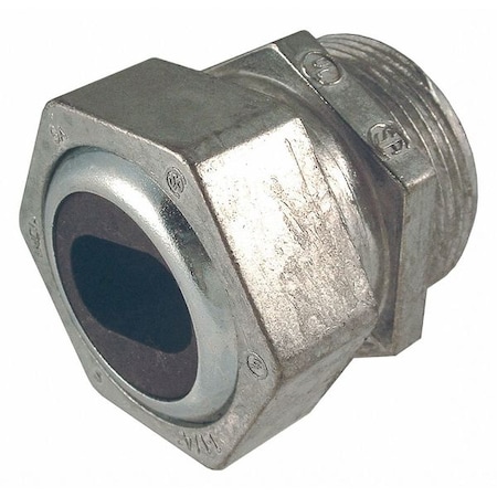 Conduit Fitting Connector, 1-1/4 in, Liquid-Tight, Die Cast Zinc MPN:2485