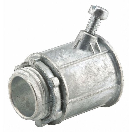 Conduit Fitting Grounding Connector, 1/2 in, Set Screw, Die Cast Zinc MPN:2632