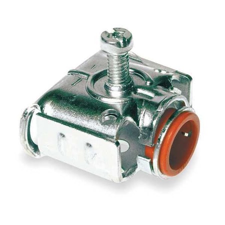 Conduit Fitting Grounding Connector, 1/2 in, Set Screw, Steel, Electro Zinc Plated, Gray; Yellow MPN:2715