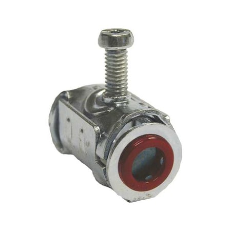 Conduit Fitting Grounding Connector, 1/2 in, Set Screw, Steel, Electro Zinc Plated, Gray; Red MPN:2800
