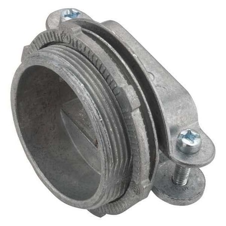 Conduit Fitting NM Sheathed Cable Connector, 2 in, Threaded, Die Cast Zinc, Silver MPN:2858