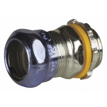 EMT Grounding Connector, 2 in, Compression, Steel, Zinc Plated, Blue; Gray MPN:2908RT