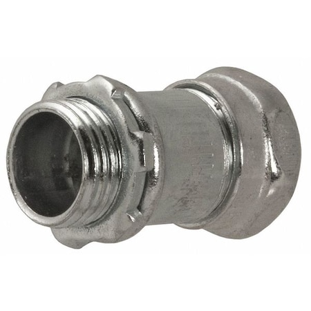 EMT Grounding Connector, 2-1/2 in, Compression, Steel, Zinc Plated, Gray MPN:2940