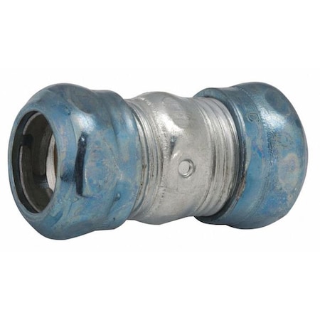 EMT Coupling, 2-1/2 in, Compression, Steel, Zinc Plated, Gray MPN:2950RT