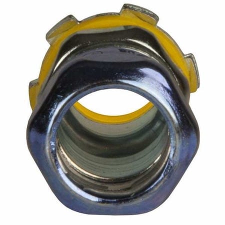 EMT Grounding Connector, 4 in, Compression, Steel, Zinc Plated, Black; Gray MPN:2966RT
