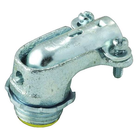 AC/MC Connector, 2-1/2 in, Push-On, Malleable Iron, Electro Zinc Plated MPN:3210