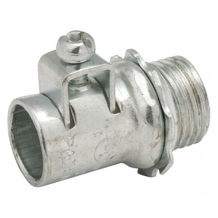 Conduit Fitting Grounding Connector, 3/8 in, Saddle, Steel, Zinc Plated MPN:3301DB