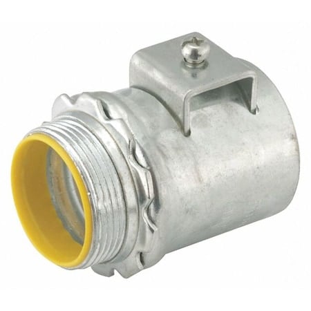 Flexible AC/MC Connector, 3-1/2 in, Saddle, Steel, Zinc Plated MPN:3314DB
