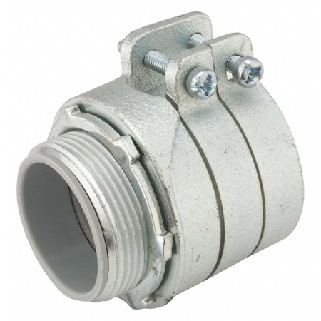 AC/MC Connector, 4 in, Push-On, Malleable Iron, Zinc Plated MPN:3316