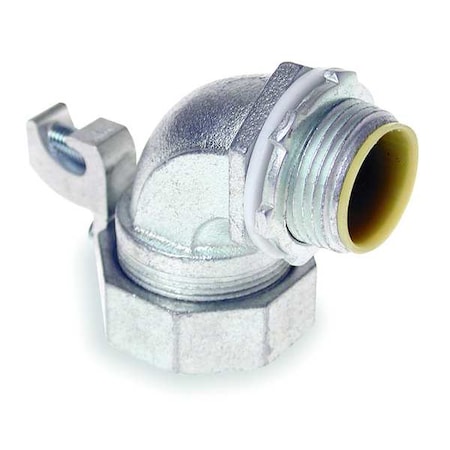 Conduit Fitting Connector, 3/4 in, Threaded, Steel, Electro Zinc Plated, Gray MPN:3543-3