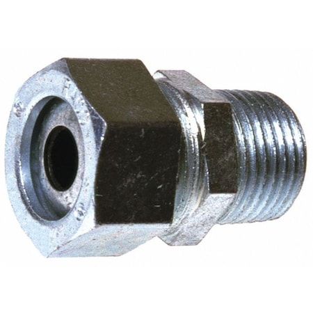 Conduit Fitting Connector, 1-1/2 in, Liquid-Tight, Steel, Electro Zinc Plated MPN:3706-1