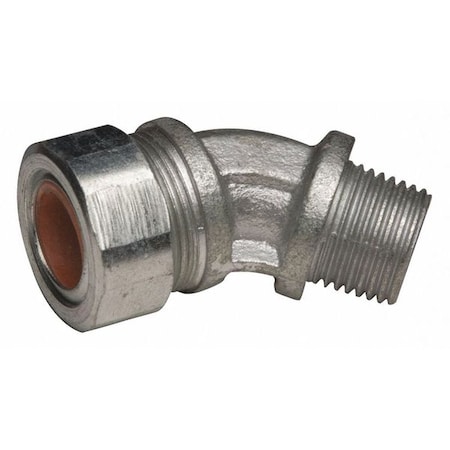 Conduit Fitting Cordgrip, 1/2 in, Liquid-Tight, Malleable Iron, Zinc Plated, Brown MPN:3745-4