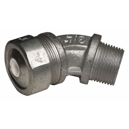 Conduit Fitting Cordgrip, 3/4 in, Liquid-Tight, Malleable Iron, Zinc Plated, White MPN:3746-1