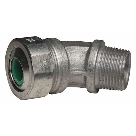 Conduit Fitting Cordgrip, 3/4 in, Liquid-Tight, Malleable Iron, Zinc Plated, Green MPN:3746-3