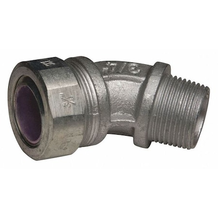 Conduit Fitting Cordgrip, 3/4 in, Liquid-Tight, Malleable Iron, Zinc Plated, Purple MPN:3746-6