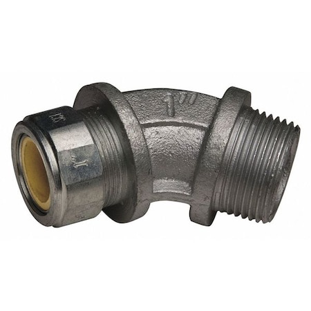 Conduit Fitting Cordgrip, 1 in, Liquid-Tight, Malleable Iron, Zinc Plated, Yellow MPN:3747-2