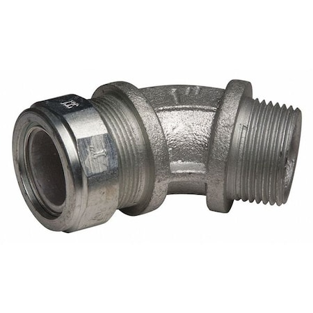 Conduit Fitting Cordgrip, 1 in, liquidtight, Malleable Iron, Zinc Plated, Gray MPN:3747-4