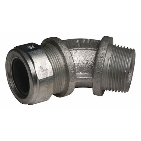 Conduit Fitting Cordgrip, 1 in, Liquid-Tight, Malleable Iron, Zinc Plated, Black MPN:3747-5
