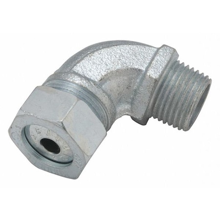 Conduit Fitting Connector, 3/4 in, Liquid-Tight, Malleable Iron, Electro Zinc Plated MPN:3793-2