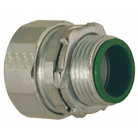 IMC/Rigid Grounding Connector, 1-1/4 in, Compression, Steel, Electro Zinc Plated, Gray MPN:3805RAC