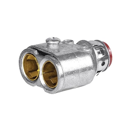 AC Connector, 3/8 in, Push-In, Die Cast Zinc, Red MPN:4040RAC
