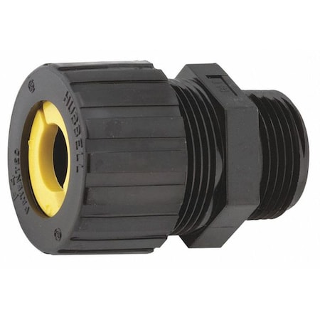 Conduit Fitting Connector, 1/4 in, Liquid-Tight, Nylon, Zinc Plated, White MPN:4699-5