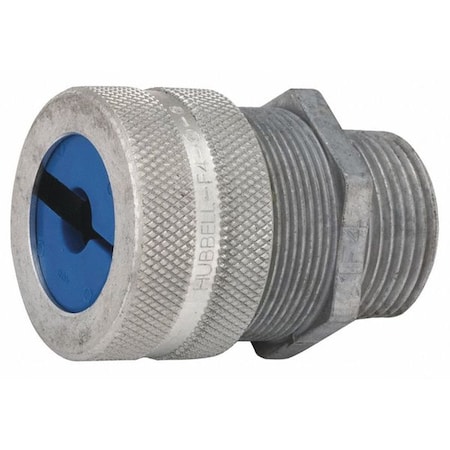 Conduit Fitting Connector, 1/2 in, Liquid-Tight, Aluminum, Purple MPN:4802-9