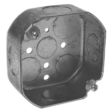 Electrical Box, 15.5 cu in, Octagon Box Type, 1 Gang, Galvanized Steel, Octagon Shape MPN:126