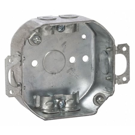 Electrical Box, 15.5 cu in, Octagon Box Type, Steel, Octagon Shape MPN:150