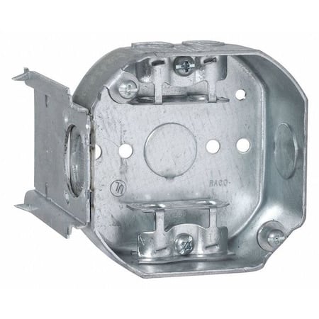 Electrical Box, 15.5 cu in, Octagon Box Type, Steel, Octagon Shape MPN:157