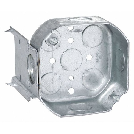 Electrical Box, 15.5 cu in, Octagon Box Type, Steel, Octagon Shape MPN:158