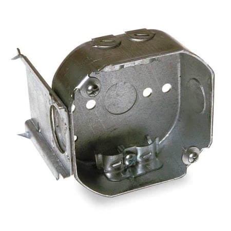 Electrical Box, 15.5 cu in, Octagon Box Type, 2 Gangs, Galvanized Steel, Octagon Shape MPN:160