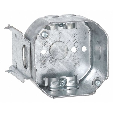 Electrical Box, 21.5 cu in, Octagon Box Type, 1 Gang, Steel, Octagon Shape MPN:176