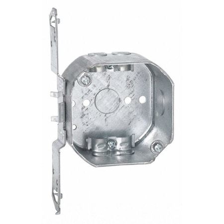 Electrical Box, 21.5 cu in, Octagon Box Type, 2 Gangs, Steel, Octagon Shape MPN:177