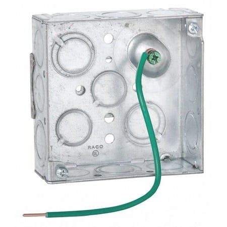Electrical Box, 21 cu in, Wall Box Type, 2 Gangs, Steel, Square Shape MPN:189F