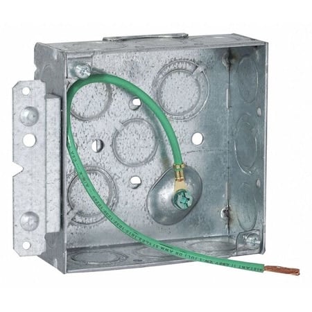 Electrical Box, 21 cu in, Square Box Type, Steel, Square Shape MPN:189HS
