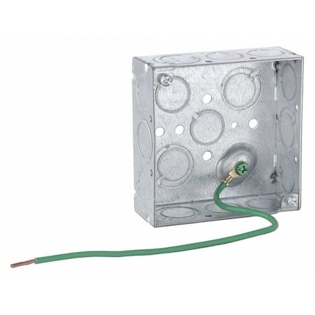 Electrical Box, 21 cu in, Square Box Type, 2 Gangs, Steel, Square Shape MPN:189SM