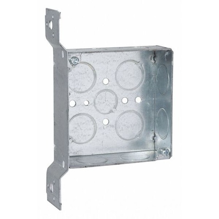 Electrical Box, 21 cu in, Square Box Type, 2 Gangs, Steel, Square Shape MPN:199
