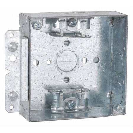 Electrical Box, 21 cu in, Square Box Type, 2 Gangs, Steel, Square Shape MPN:213HWP